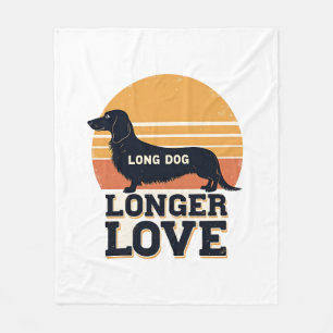 Lange Hond Langere Liefde Vintage Dachshond Zonson Fleece Deken