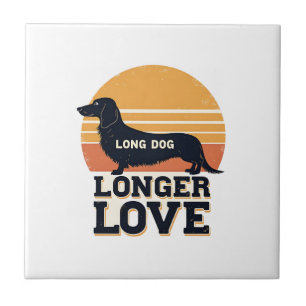 Lange Hond Langere Liefde Vintage Dachshond Zonson Tegeltje