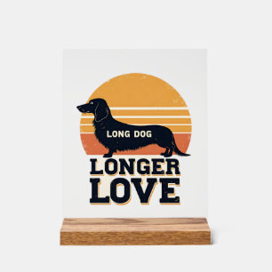 Lange Hond Langere Liefde Vintage Dachshund Zonson Acryl Bord