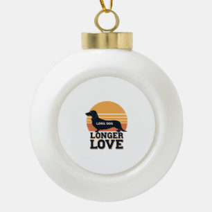 Lange Hond Langere Liefde Vintage Dachshund Zonson Keramische Bal Ornament