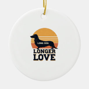 Lange Hond Langere Liefde Vintage Das Zonneonderga Keramisch Ornament