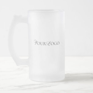 Lange Horizontale Douane Logo Tekst Bedrijf Matglas Bierpul