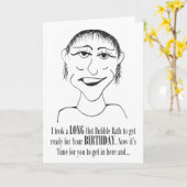 Lange Hot Bubble Bath - Verjaardag Kaart (Gele Bloem)