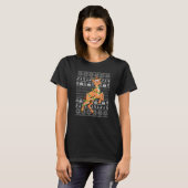 Lange kerstfeestelijke feestjes met kerstlampjes k t-shirt (Voorkant volledig)