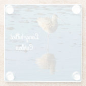 Lange kieuwkrullen glazen onderzetter (Achterkant)