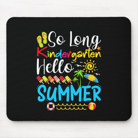 Lange Kindergarten Grade Hallo Summer Muismat (Voorkant)