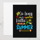 Lange Kindergarten Grade Hallo Summer Save The Date (Voorkant / Achterkant)