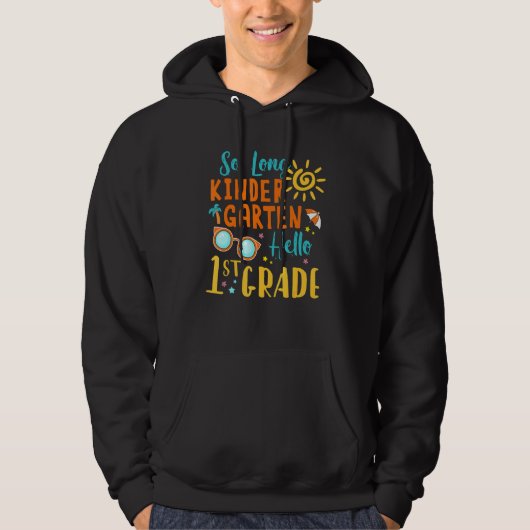 Lange Kindergarten Hallo 1e klas Meisje Hoodie (Voorkant)