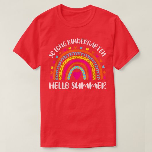 Lange Kindergarten Hallo Studie van de zomer T-shirt (Design voorkant)