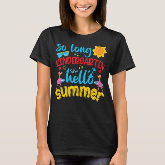 Lange Kindergarten Hallo zomerdag T-shirt (Voorkant)