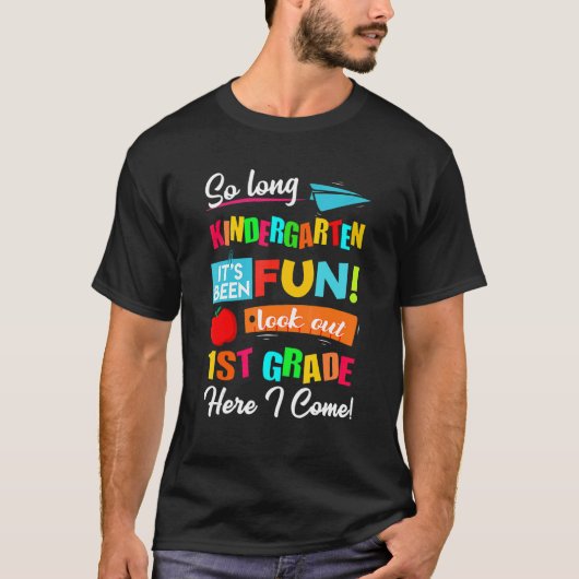 Lange Kindergarten kijken uit de 1e klas hier. T-shirt (Voorkant)