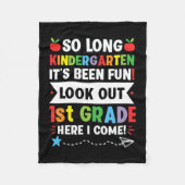 Lange kleuterschool 1e klas hier kom ik studeren fleece deken (Voorkant)