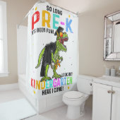 Lange kleuterschool hier kom ik Dinosaur Gr Douchegordijn (In situ)