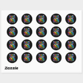 Lange kleuterschool hier kom ik studeren ronde sticker (Vel)
