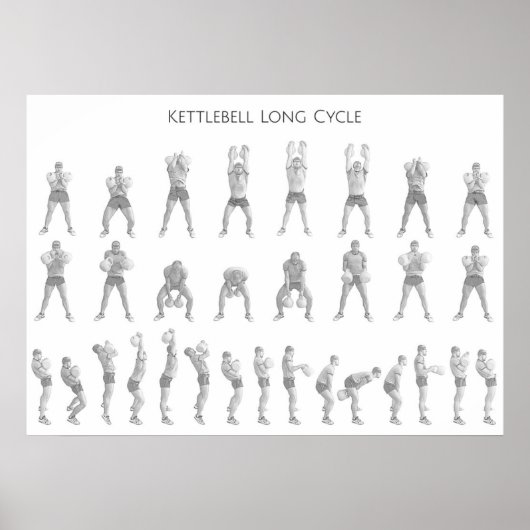 Lange kringloop Kettlebell Poster (Voorkant)