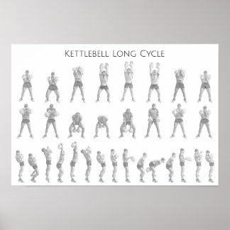 Lange kringloop Kettlebell Poster