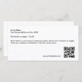 Lange Kunstenaar Sign Galerij Plaquette QR Code Feestdagenkaart (Voorkant / Achterkant)