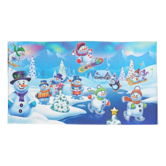 Lange kussensloop Kerstwonderland (Achterkant)