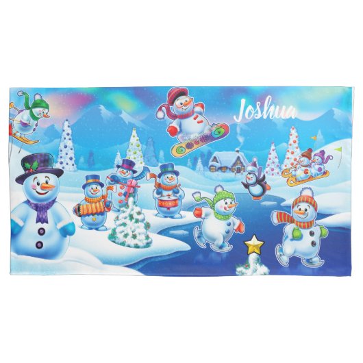 Lange kussensloop Kerstwonderland (Voorkant)