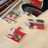 Lange ladder voor brandveiligheid legpuzzel (Zijkant)