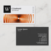 Lange lente Oranje - Logo en flatpanel v2 - zwart Visitekaartje (Voorkant / Achterkant)