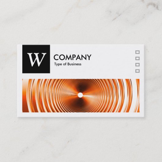 Lange lente Oranje - Logo en flatpanel v2 - zwart Visitekaartje (Voorkant)