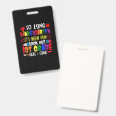 Lange leraar eerste klas badge (Voor- en achterkant)