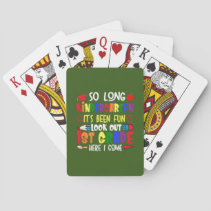 Lange leraar eerste klas pokerkaarten