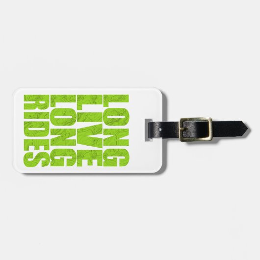 Lange leve rides (Topo) Bagagelabel (Voorkant horizontaal)