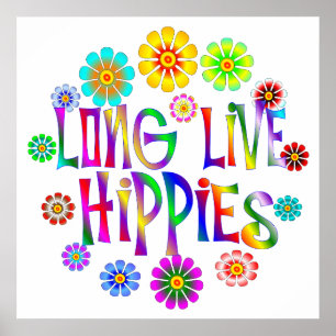 Lange levende Hippies Poster