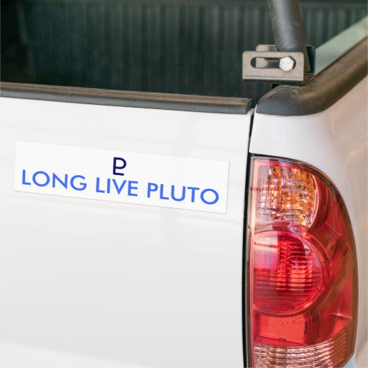 LANGE LEVENDE PLUTO - Gepersonaliseerd Bumpersticker (Op Truck)