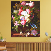 Lange levensduur van de Rozen Tulpen en hyacinten Canvas Afdruk (Insitu (Woonkamer))