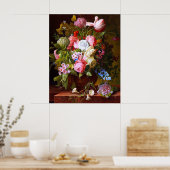 Lange levensduur van de Rozen Tulpen en hyacinten Poster (Keuken)