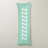 Lange licht turquoise kussen met aangepaste tekst (Achterkant (Verticaal))