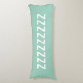 Lange licht turquoise kussen met aangepaste tekst (Voorkant Verticaal)