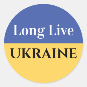 Lange live OEKRAÏNE, uw boodschap is een klassieke Ronde Sticker