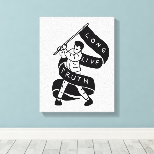 Lange Live Truth Canvas Afdruk (Insitu (Houten vloer))