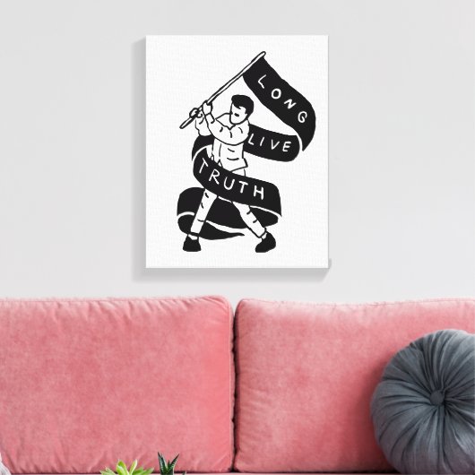 Lange Live Truth Canvas Afdruk (Insitu (Woonkamer))
