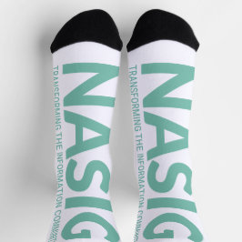 Lange logo groen sokken