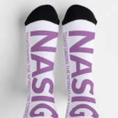 Lange logo paarse sokken (Top)