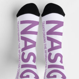 Lange logo paarse sokken