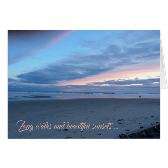 Lange lopen en Zonsondergangen op de strand Elke k (Voorkant Horizontaal)