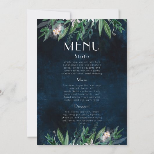 Lange menu 4x9 Sjabloon 9, Kaart (Voorkant)