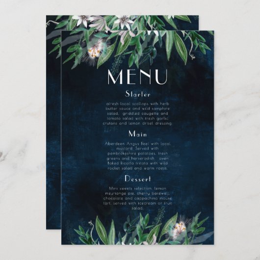 Lange menu 4x9 Sjabloon 9, Kaart (Voorkant / Achterkant)