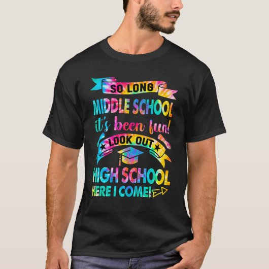 Lange middelbare school kijkt naar de middelbare s t-shirt (Voorkant)