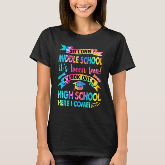 Lange middelbare school kijkt naar de middelbare s t-shirt (Voorkant)