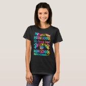 Lange middelbare school kijkt naar de middelbare s t-shirt (Voorkant volledig)