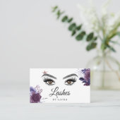 Lange mooie Lashes Eyes Brows  florale Visitekaartje (Staand voorkant)