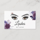 Lange mooie Lashes Eyes Brows  florale Visitekaartje (Voorkant)