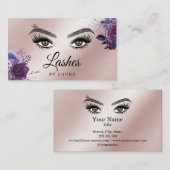 Lange mooie Lashes Eyes Brows  florale Visitekaartje (Voorkant / Achterkant)